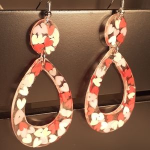 💜Valentine heart drop earring💜